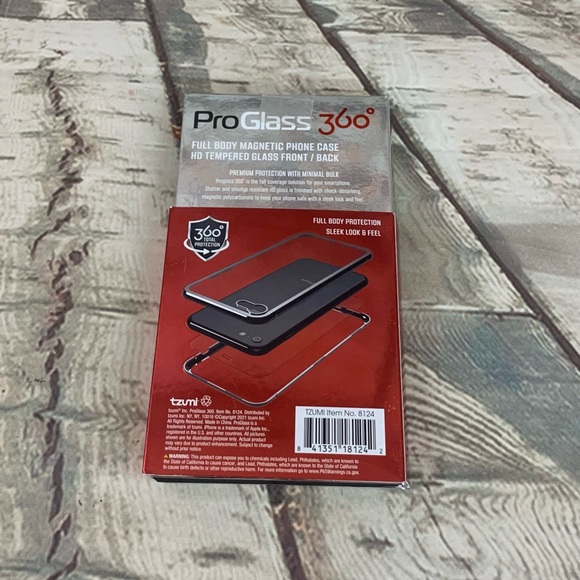 IPhone 7/8 Pro Glass 360 Full Body Magnetic Phone Case HD Temper Glass Screen - Picture 2 of 7